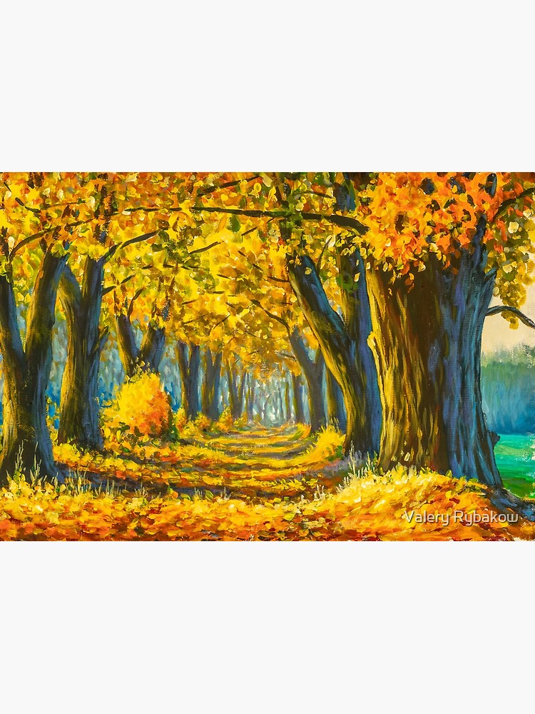 Toile - Peintures sur toile - Automne - Peinture à l'huile - Forêt