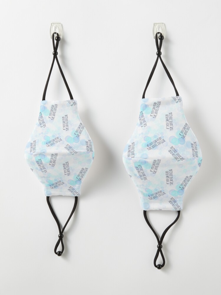 Alternate view of If you can read this, you're too close - introvert 4 blue and navy Mask
