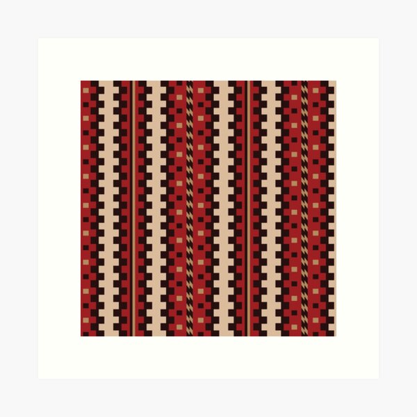 Aperçu de l'œuvre Motif éclatant Navajo rouge créée et vendue par hellcom.