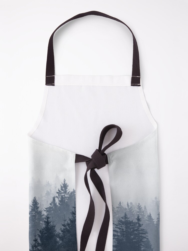 Thumbnail 5 of 6, Apron, Lost In Fog // Misty Morning Landscape Autumn Wilderness Forest Waves With Cascadia Trees Covered In Fog designed and sold by tekay.