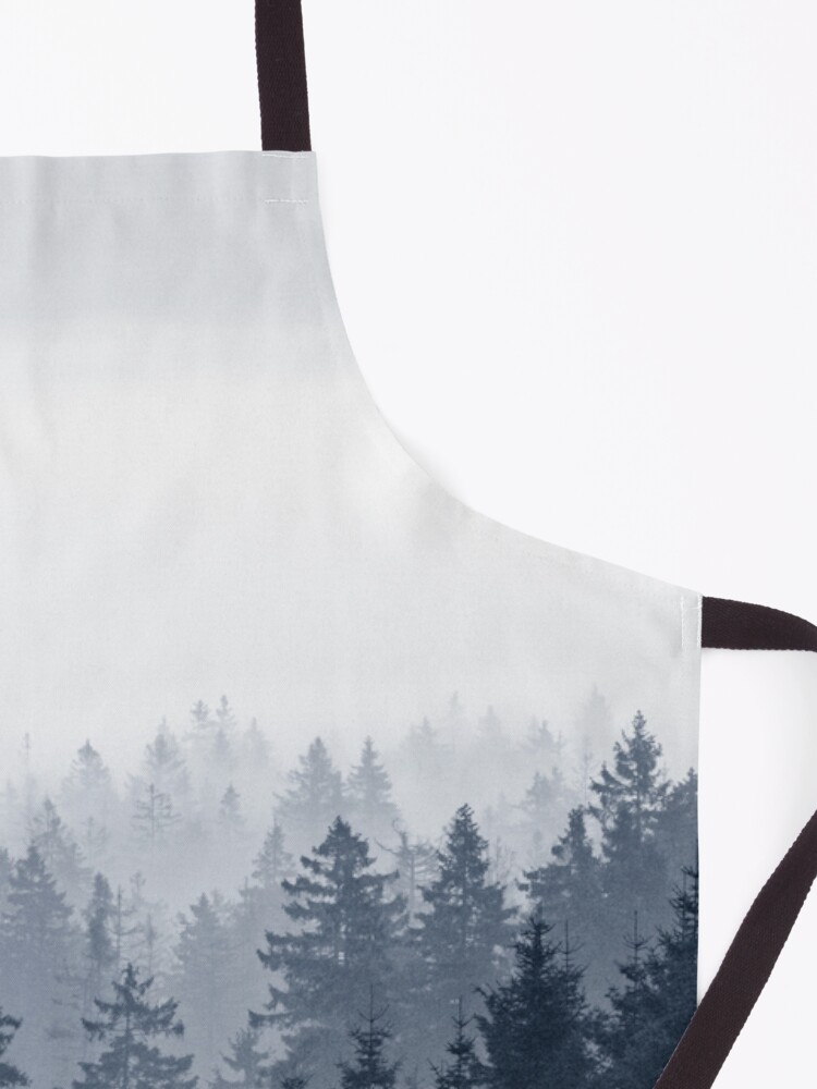 Thumbnail 3 of 6, Apron, Lost In Fog // Misty Morning Landscape Autumn Wilderness Forest Waves With Cascadia Trees Covered In Fog designed and sold by tekay.