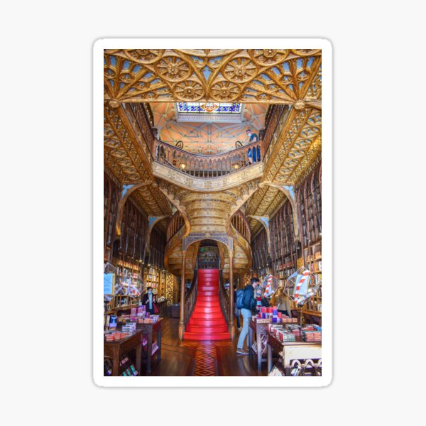 Livraria Lello Library Porto Sticker