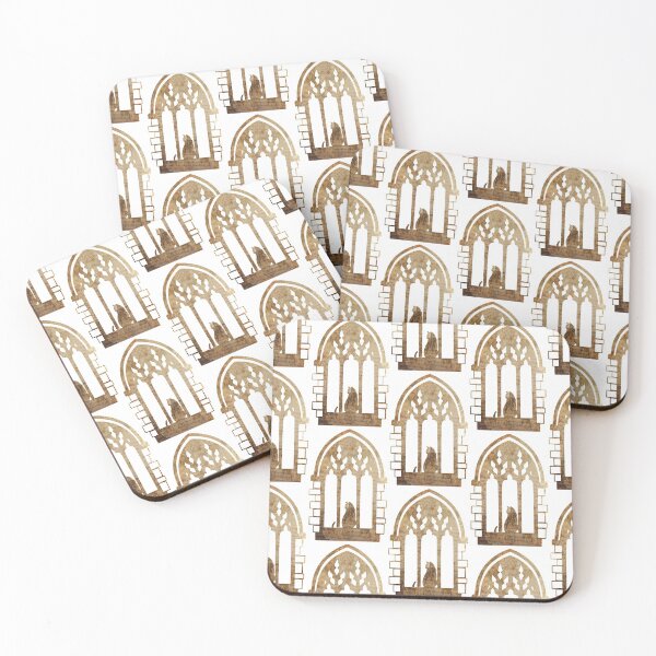 Item preview, Cat in Gothic Church Window on Old Letter designed and sold by RosalieReeves.