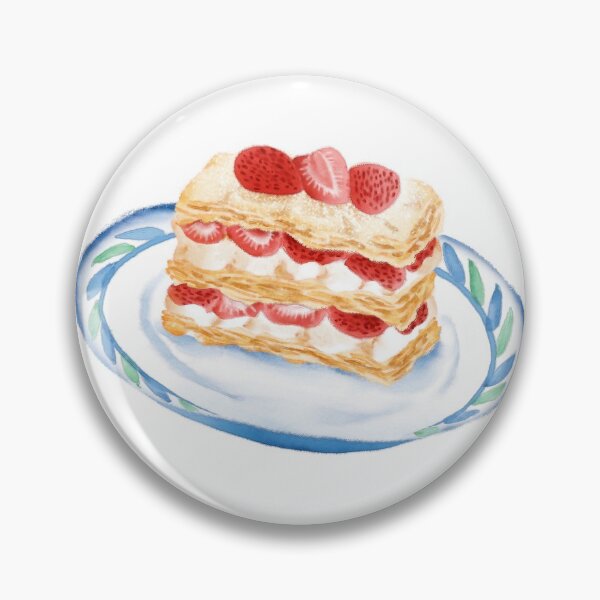 Item preview, Watercolor Illustration of French style dessert - Napoleon Cake designed and sold by iswenyi.
