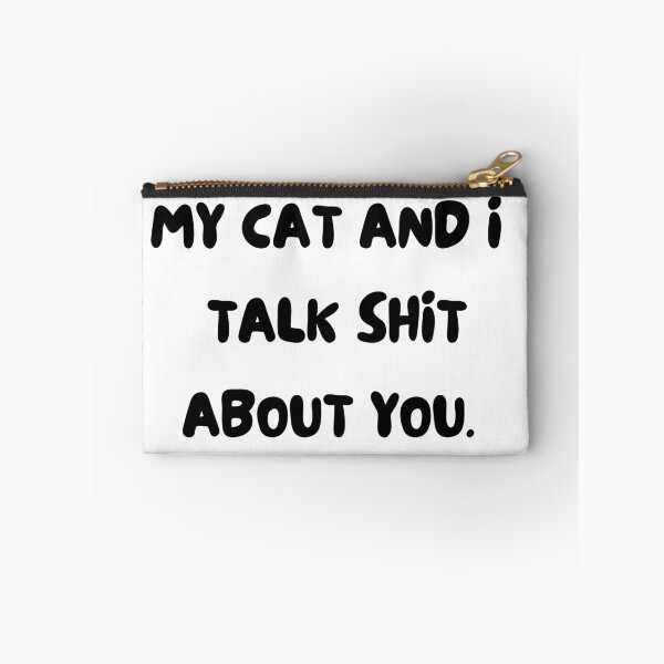 Item preview, My cat and I talk shit about you. Funny Feline cat design. Kris Kringle Joke gift designed and sold by HaychGee.
