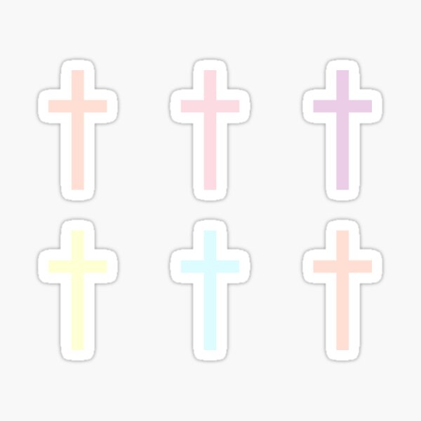 Christian Cross Sticker for Sale by walk-by-faith