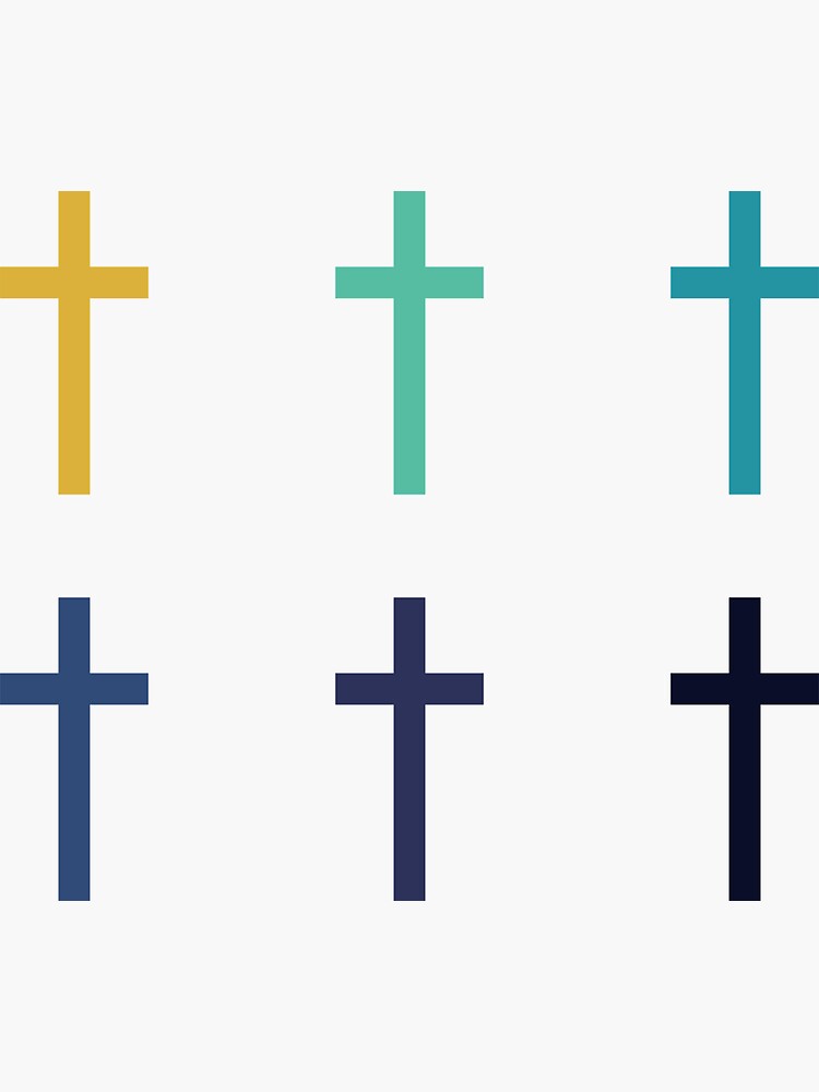 Christian Cross Sticker Pack Sticker for Sale by walk-by-faith