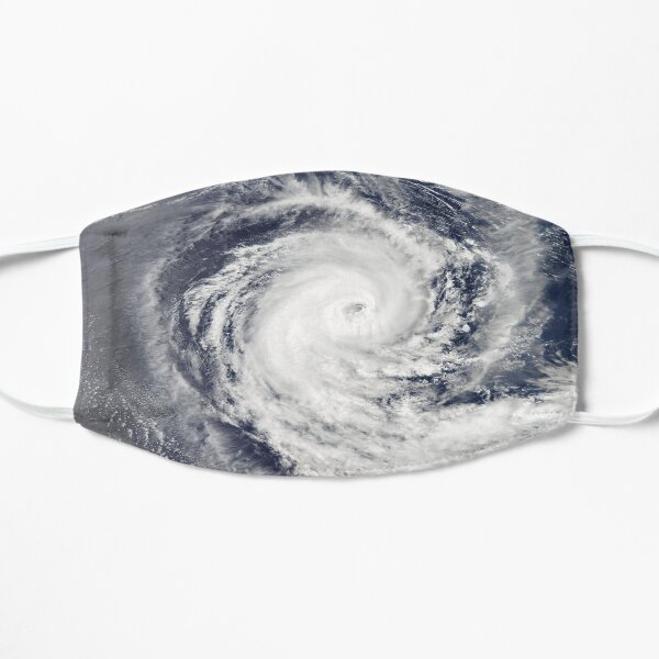 tropical hurricane pattern Flat Mask