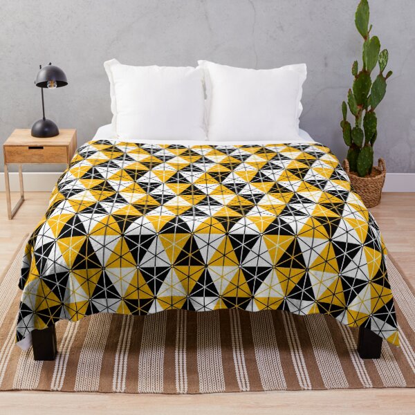 Item preview, Black Yellow and White Triangles Pattern designed and sold by mrhighsky.