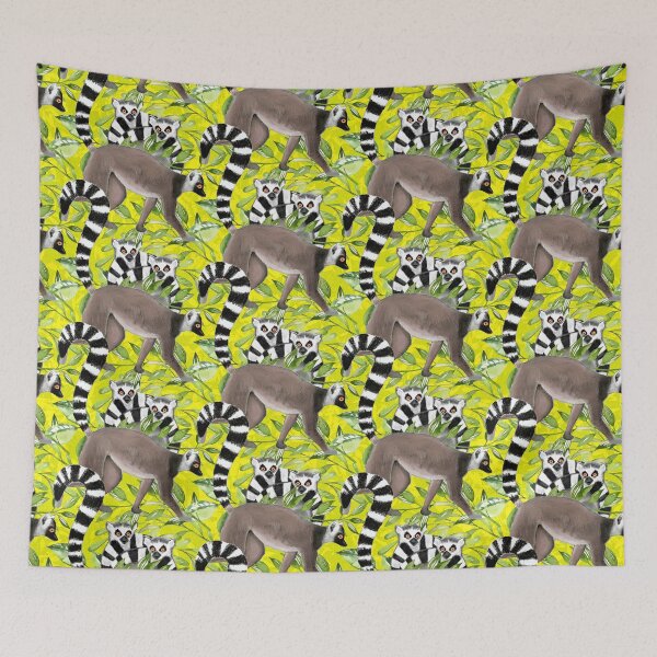 Item preview, Ring-Tailed Lemurs in the Jungle designed and sold by AntiqueImages.