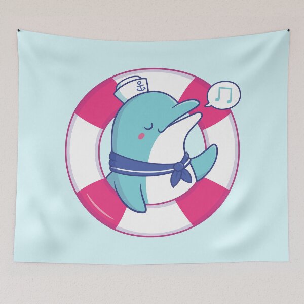 Item preview, Cute Singing Dolphin Sailor designed and sold by rustydoodle.