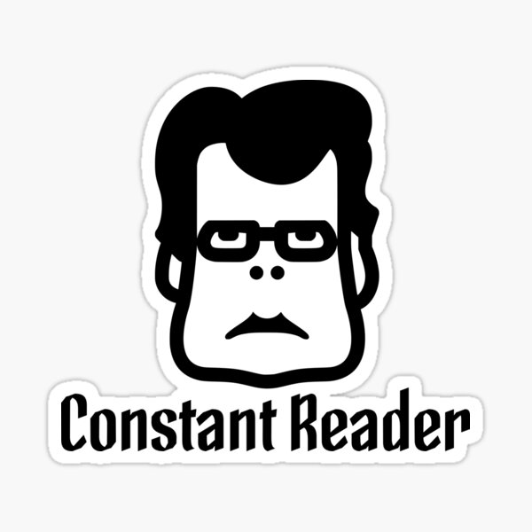 Book - Stephen King Constant Reader Sticker