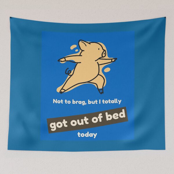 Item preview, Not to brag, but I totally got out of bed today (pig) designed and sold by HamiltonmagicTs.