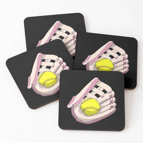 Item preview, Pink softball glove and ball designed and sold by Monkey Ful.