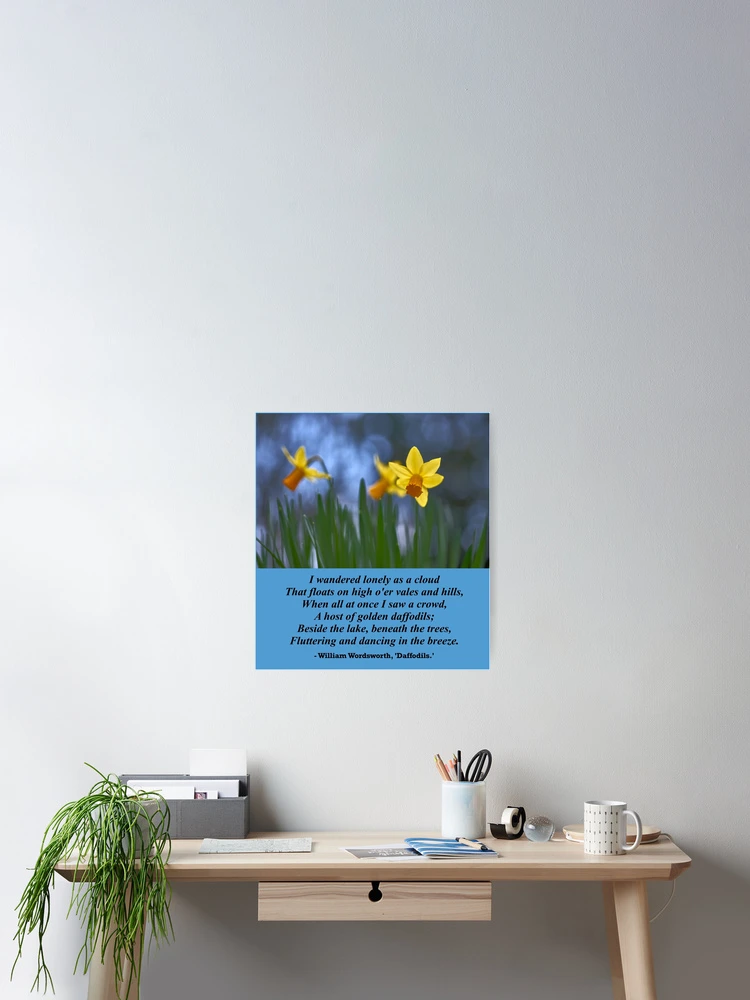 Thumbnail 2 of 3, Poster, William Wordsworth Daffodils designed and sold by DesignsofNote.