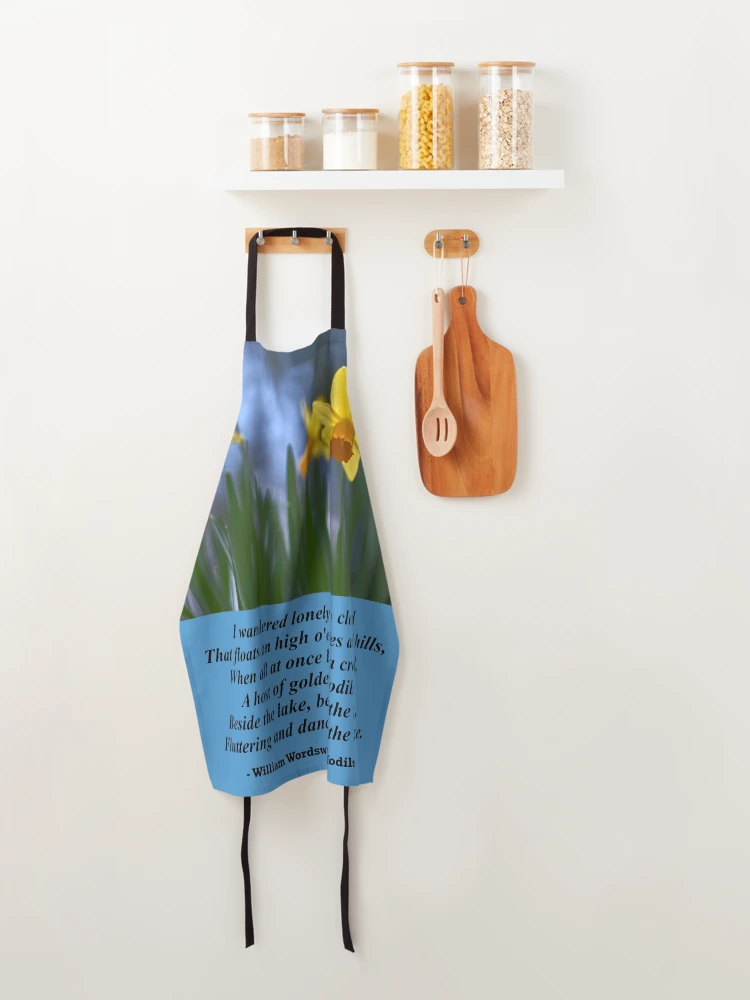 Thumbnail 4 of 6, Apron, William Wordsworth Daffodils designed and sold by DesignsofNote.
