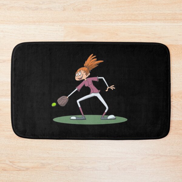 Item preview, Cute girl catching softball designed and sold by Monkey Ful.