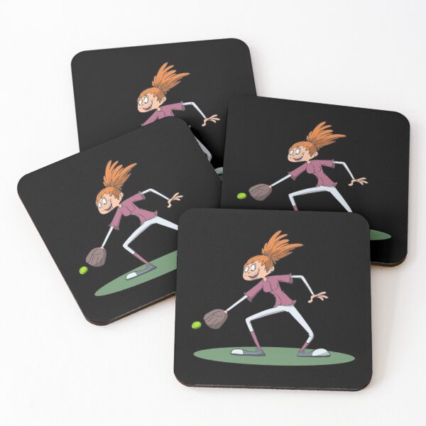 Item preview, Cute girl catching softball designed and sold by Monkey Ful.