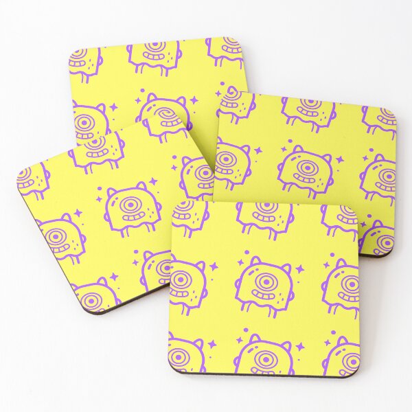 Item preview, Happy Halloween Holiday | Cute and Spooky Monster Line Art Cartoon Pattern designed and sold by Ainbowz-Artwork.
