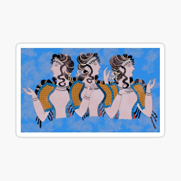 The ladies in blue Sticker