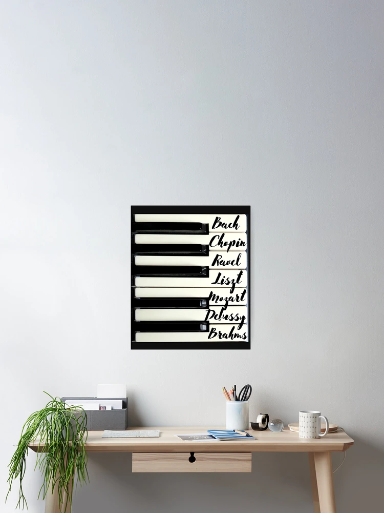 Thumbnail 2 of 3, Poster, Piano Keyboard Composers designed and sold by DesignsofNote.