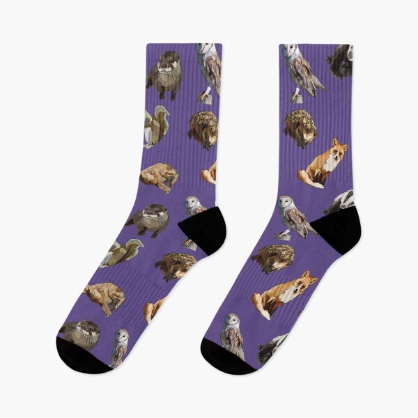 Item preview, Forest Creatures Purple Ultraviolet Background designed and sold by BeeFoxTree.