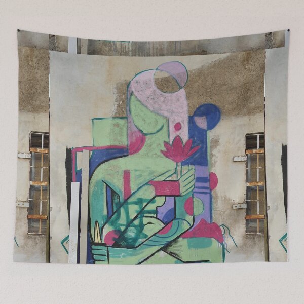 Item preview,   Graffiti Street art ,Abstract woman Holding a Flower designed and sold by MyStreetArts.