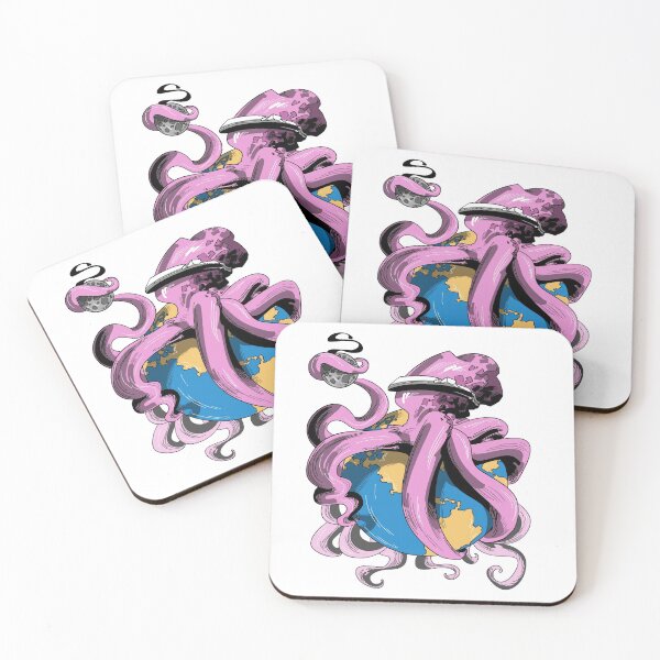 Item preview, ART OF GIANT OCTOPUS ABOUT TO EAT US T-SHIRT DESIGN DRAWING designed and sold by Oona Artworks.