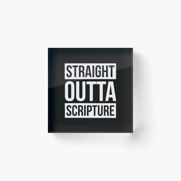Item preview, Straight Outta ... Scripture (White) designed and sold by domusfidei.