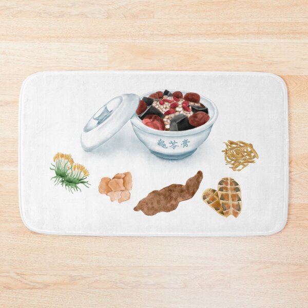 Item preview, Watercolor Illustration of Chinese Snack - Tortoise Jelly | 龟苓膏 designed and sold by iswenyi.