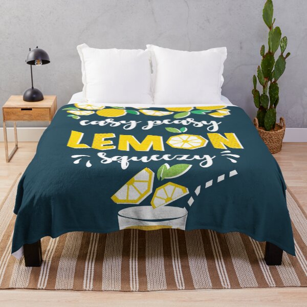 Item preview, Easy peasy lemon squeezy // teal and blue background designed and sold by SelmaCardoso.