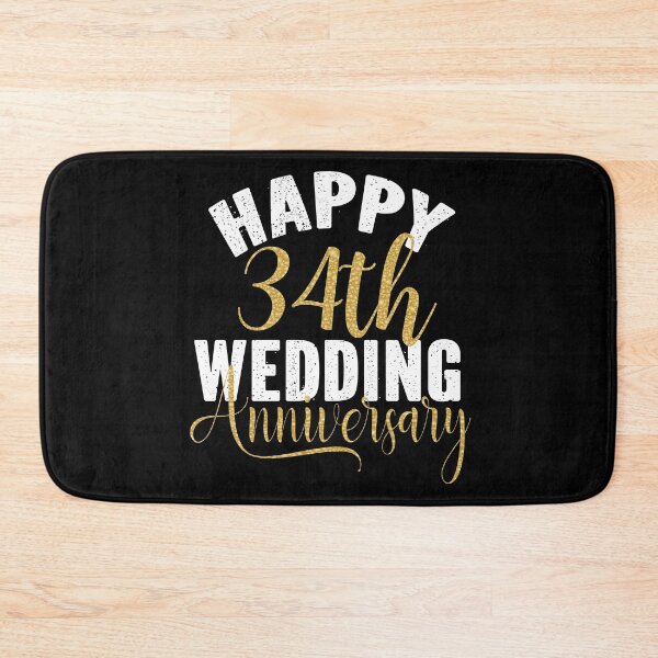 Item preview, Happy 34th Wedding Anniversary Matching Gift For Couples product designed and sold by Grabitees.