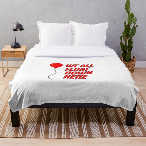 Book - Stephen King IT We All Float Down Here Balloon Throw Blanket