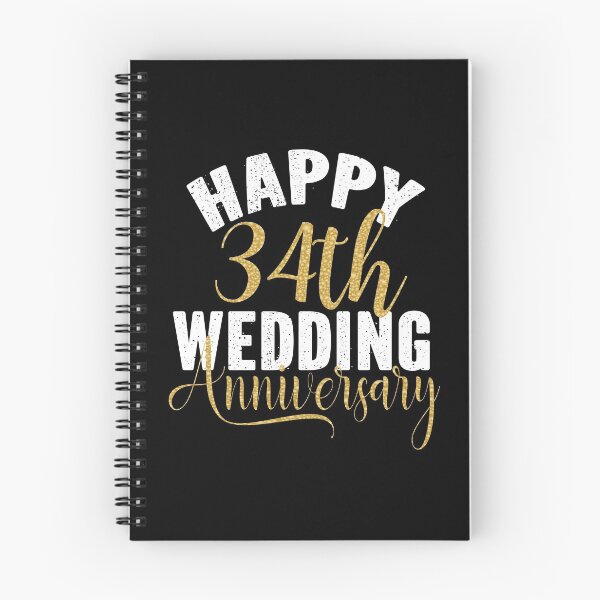 Item preview, Happy 34th Wedding Anniversary Matching Gift For Couples product designed and sold by Grabitees.