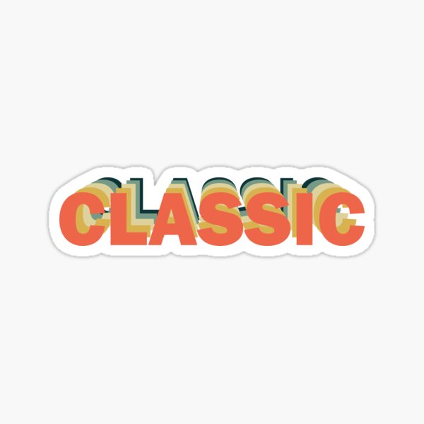 CLASSIC in RETRO colours Sticker
