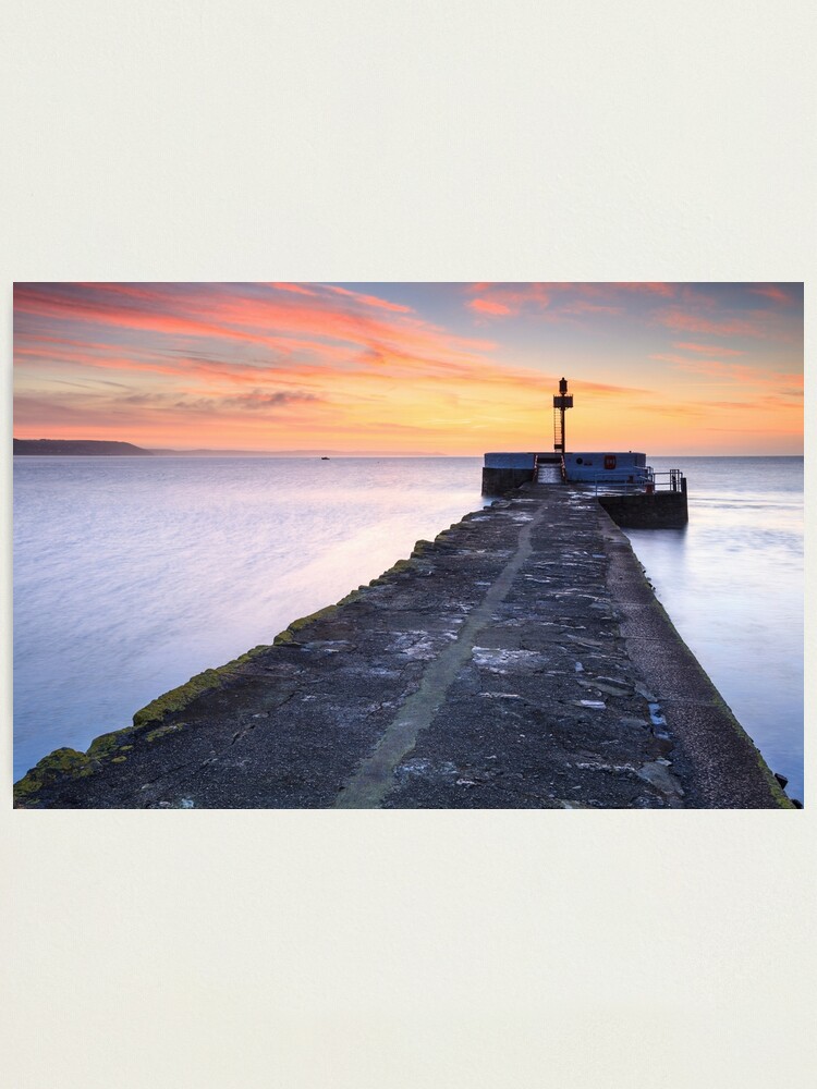 Thumbnail 1 of 3, Photographic Print, Sunrise at Looe Pier designed and sold by bitm2007.