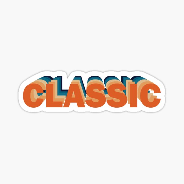 CLASSIC in RETRO colours Sticker