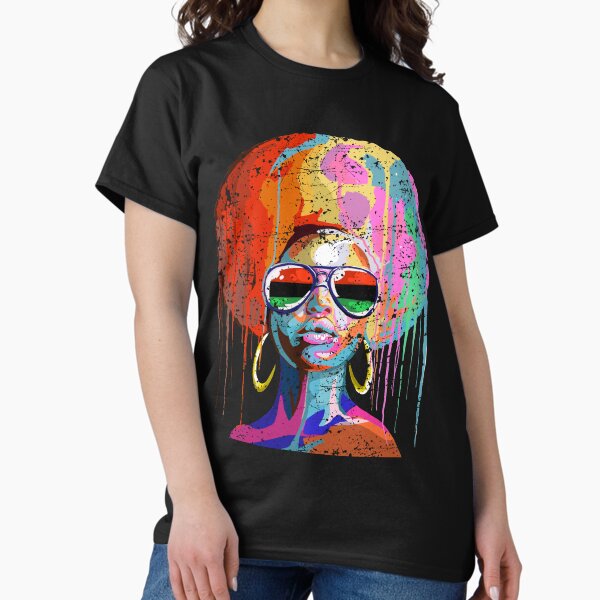 Item preview, Afro soul black woman in multicolour designed and sold by mermaidselina.