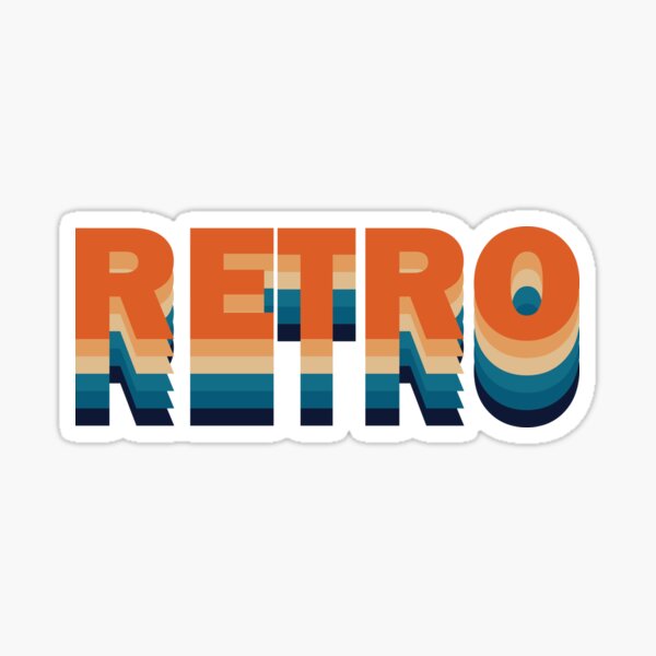 80's RETRO COLOUR SCHEME DESIGN Sticker