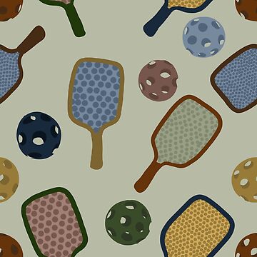 Artwork thumbnail, pickleball pattern by chloedecampos