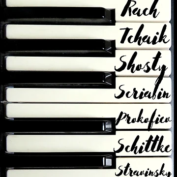 Artwork thumbnail, Piano Keyboard Russian Composers by DesignsofNote