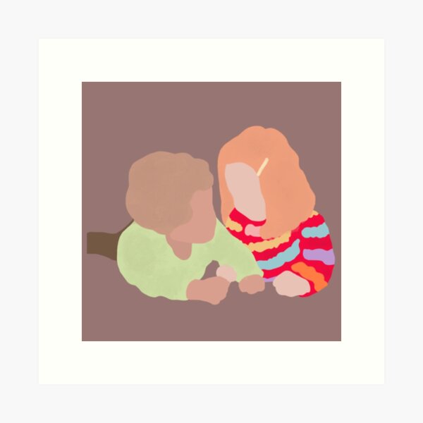 The little boy and girl Art Print