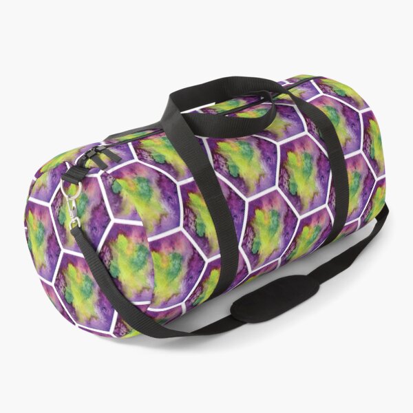Item preview, Violet green aquarelle hexagones pattern designed and sold by Vanka.