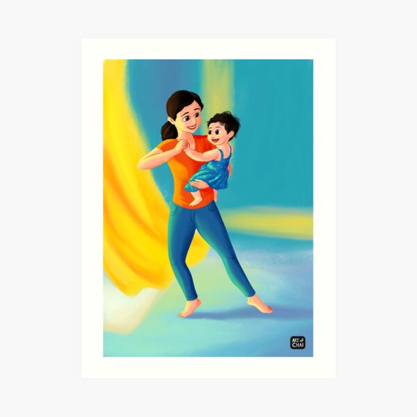 Mother Daughter dance Art Print