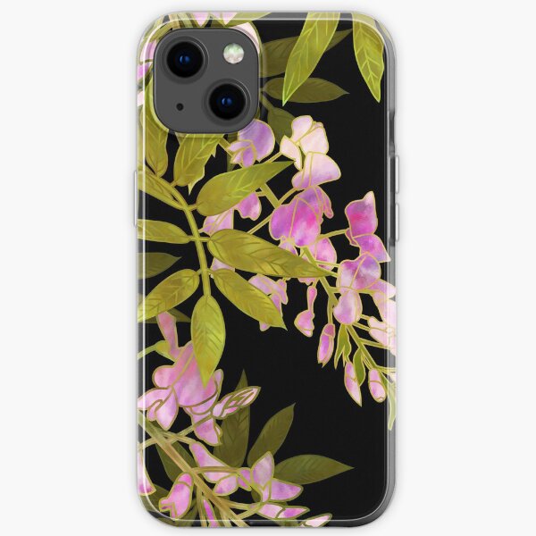 Pink Wisteria Blossom iPhone Soft Case