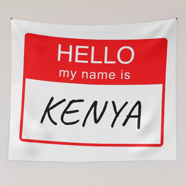 Item preview, Hello My Name Is Kenya Name Tag Custom Personalised Design  designed and sold by CreatedbyJR.