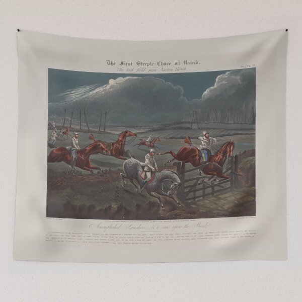 Item preview, 1839 Antique Steeplechase Jump Horse Racing Engraving Plate III by Henry Thomas Alken designed and sold by Vintage-TM.