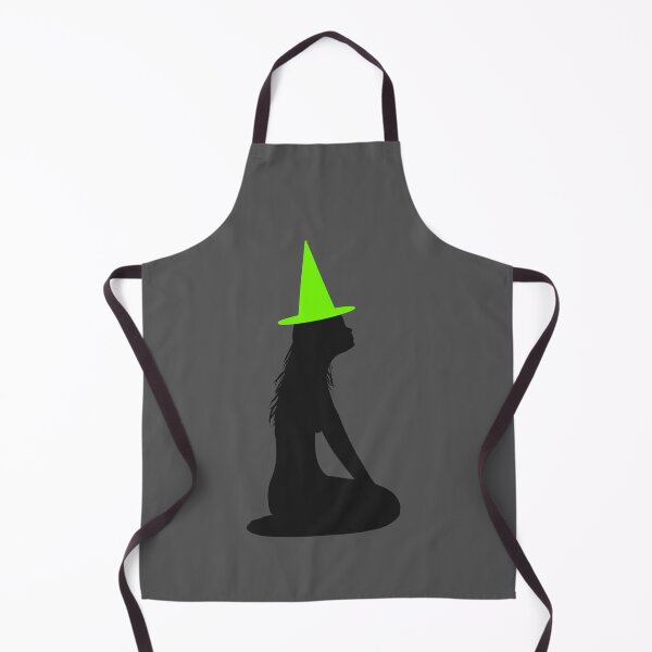 Item preview, Black sensual silhouette of witch with green apple Halloween hat designed and sold by BV-creas.