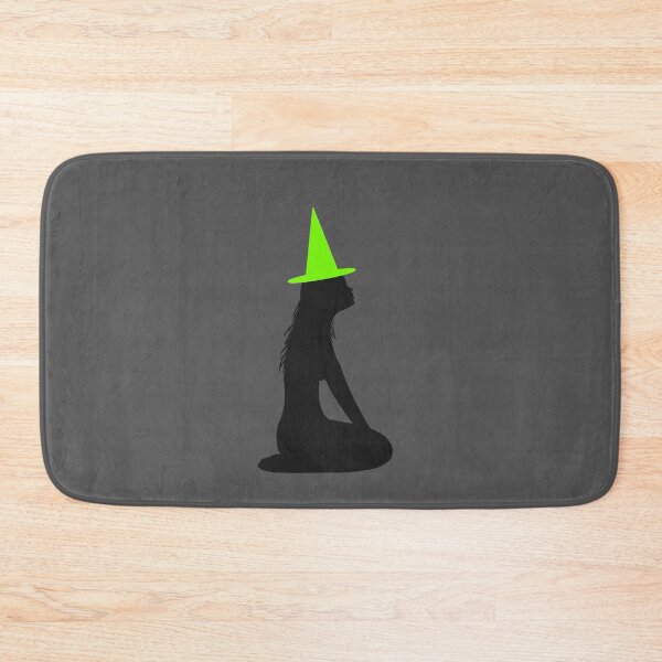 Item preview, Black sensual silhouette of witch with green apple Halloween hat designed and sold by BV-creas.