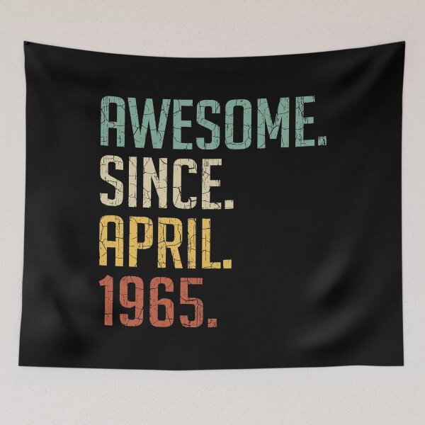 Item preview, Awesome Since April 1965 56th Birthday Gift 56 Years Old Vintage April 1965 designed and sold by Takatv.